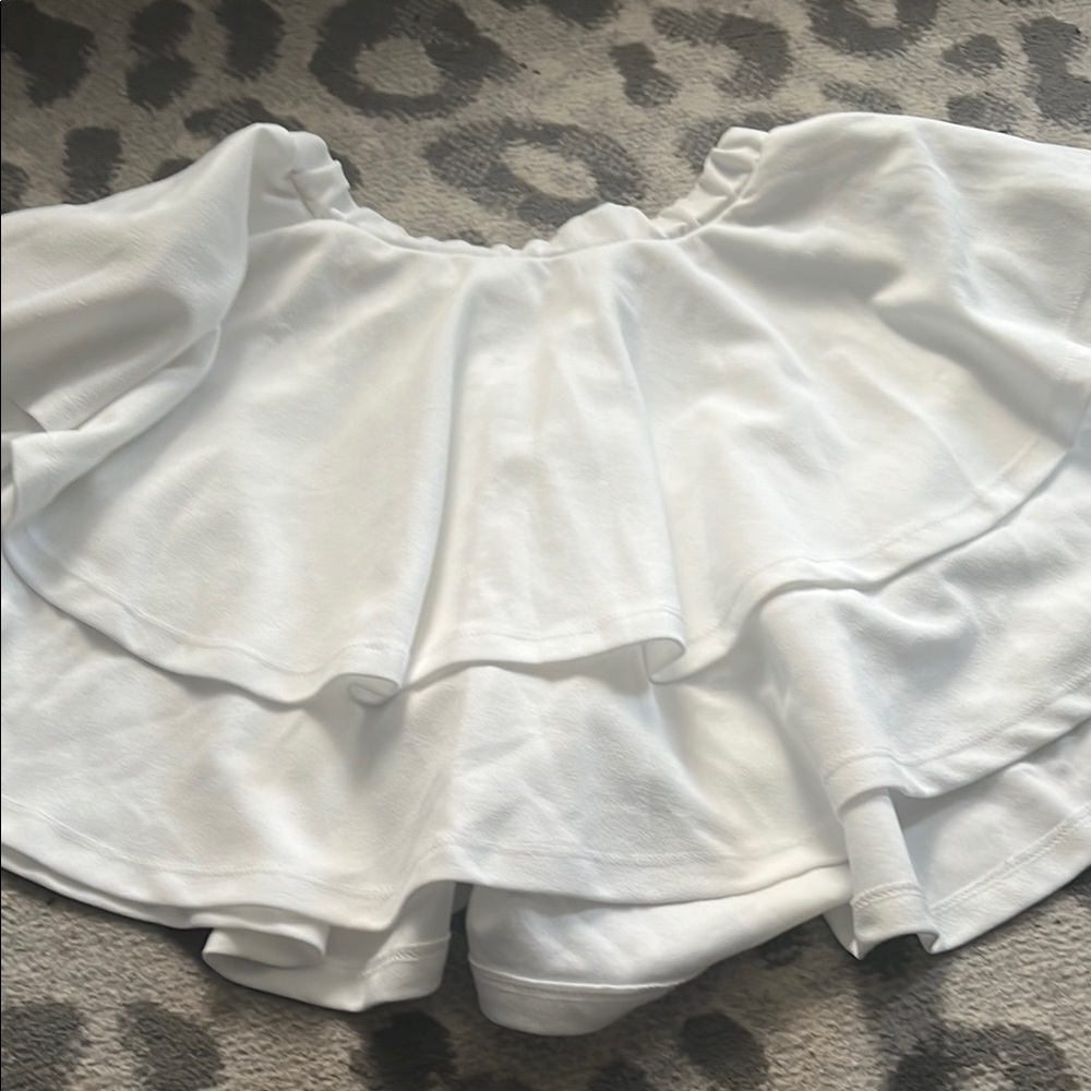 Double layer ruffle skirt
